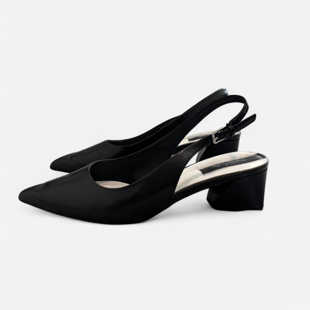 Franco Sarto Elegant Black Slingback Heels